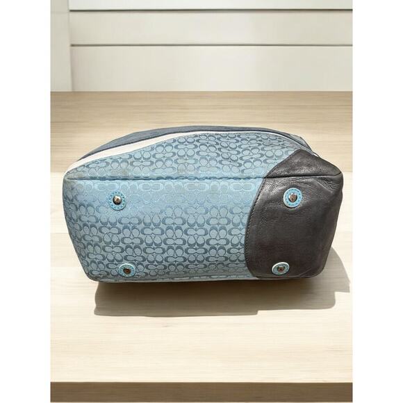 Coach Blue and Gray Tote Bag - Picture 5 of 16